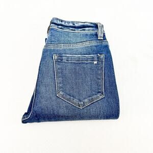 Mica Dark Wash Distressed Denim Jeans Bootcut Size 24